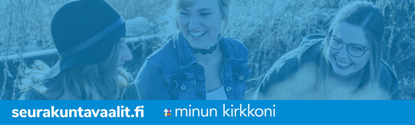 Nuoria ehdokkaita kuvassa. Asetu ehdolle jos haluat vaikuttaa seurakuntasi tulevaisuuteen!