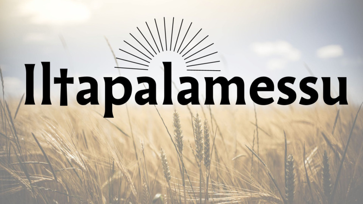 Teksti iltapalamessu ja kuva viljapellosta