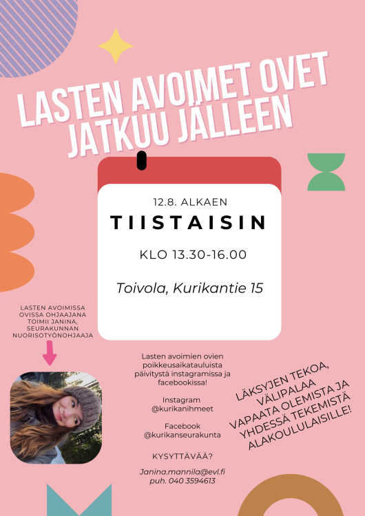 Mainos lasten avoimista ovista